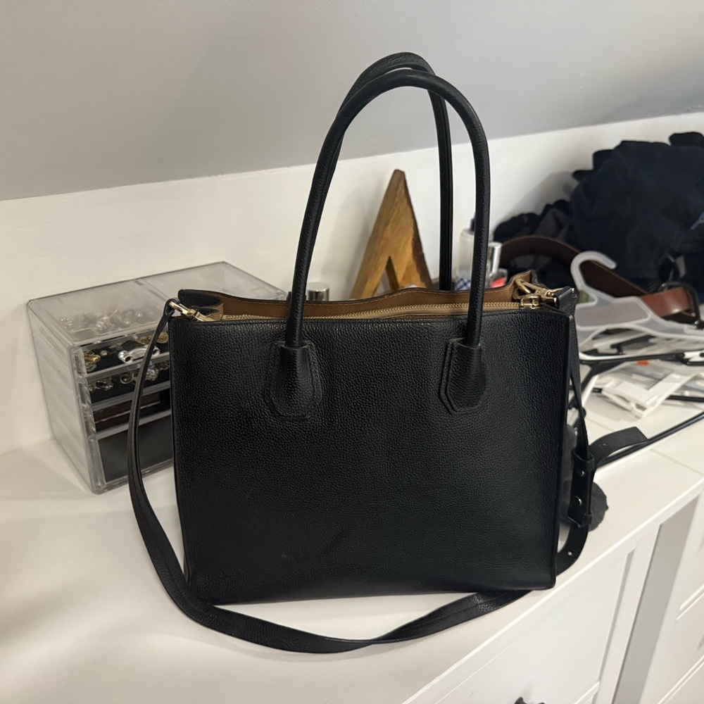 Michael Kors Black Tote with Gold Accents - Picture 2 of 3